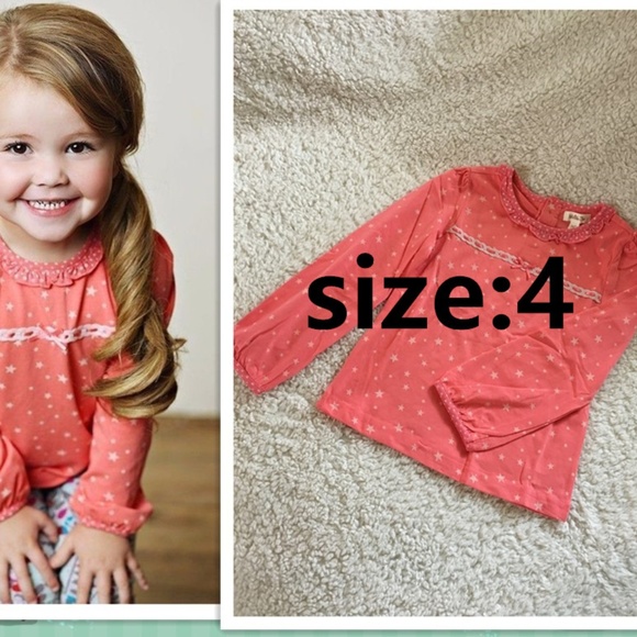 Matilda Jane Other - NEW Matilda Jane Coral Star Eisley Top 4Y